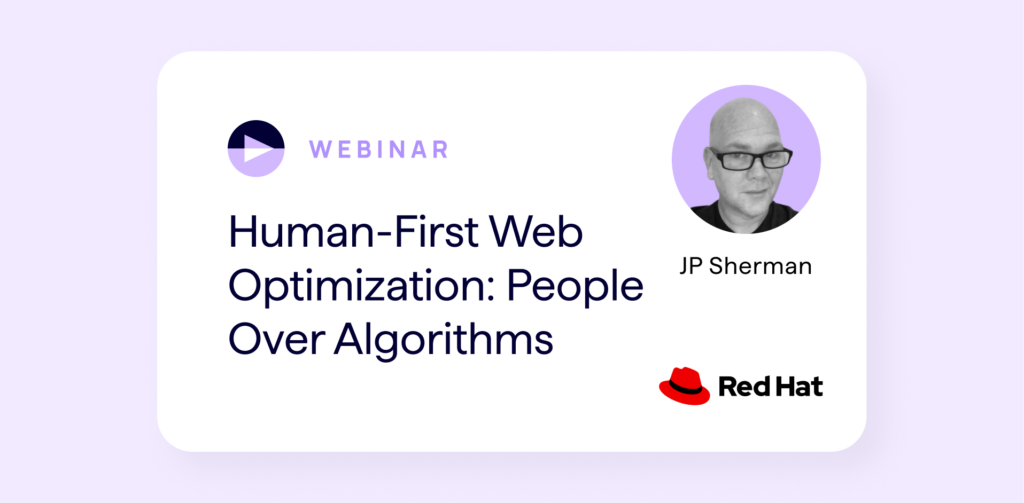 Lumar Webinar Cover Image - Human-First Web Optimization: People Over Algorithms